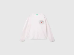 T-shirt with embroidery in long fiber cotton