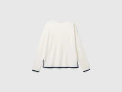 T-shirt with embroidery in viscose blend