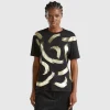 T-shirt with foil print
