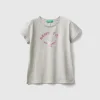 T-shirt with glittery logo in organic cotton