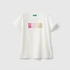 T-shirt with glittery logo in organic cotton