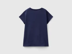 T-shirt with glittery logo in organic cotton