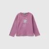 T-shirt with glittery print