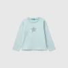 T-shirt with glittery print