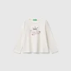 T-shirt with glittery print