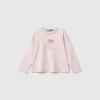 T-shirt with glittery print