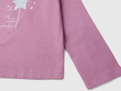 T-shirt with glittery print