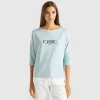 T-shirt with glossy print