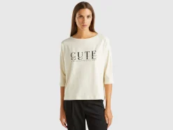 T-shirt with glossy print