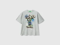 T-shirt with graffiti print