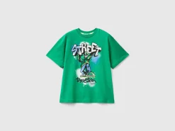T-shirt with graffiti print
