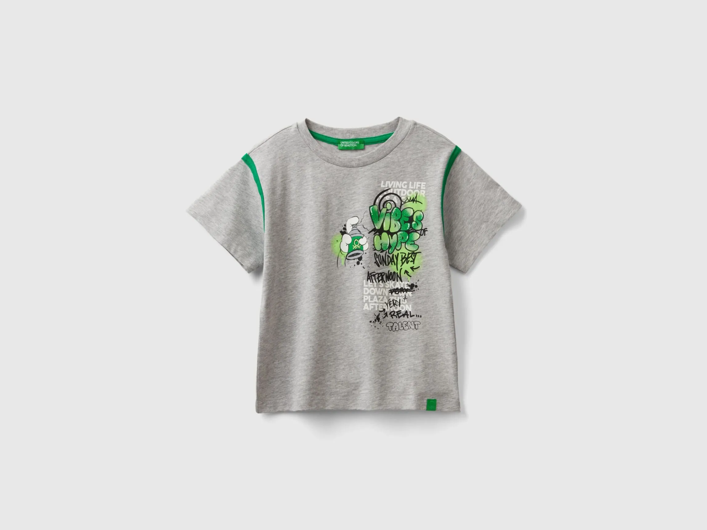 T-shirt with graffiti print in organic cotton