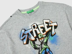 T-shirt with graffiti print