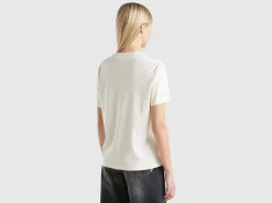 T-shirt with jewel effect applique