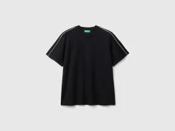 T-shirt with jewel effect applique