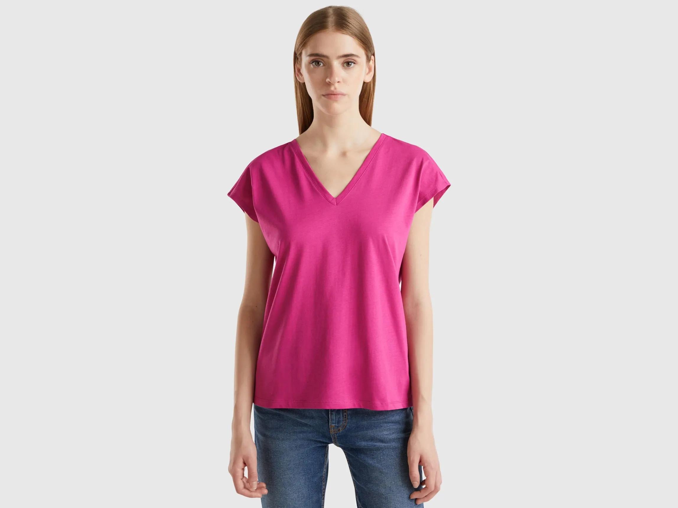 T-shirt with kimono sleeves