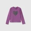 T-shirt with lurex embroidery