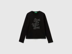 T-shirt with lurex embroidery