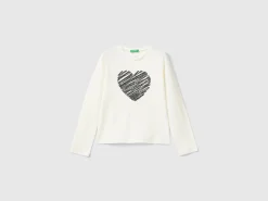 T-shirt with lurex embroidery