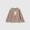 T-shirt with petal effect applique