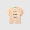 T-shirt with print and applique