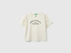 T-shirt with print and applique