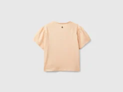 T-shirt with print and applique