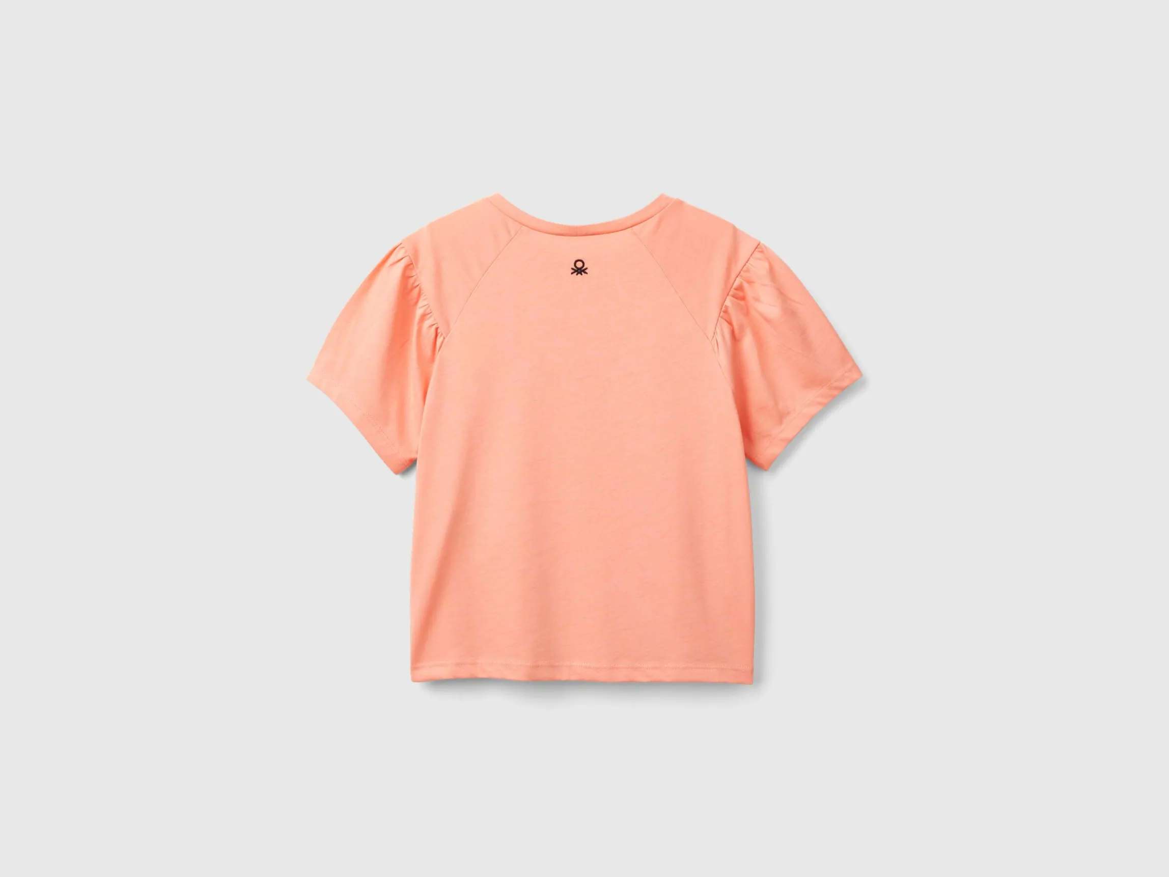 T-shirt with print and applique