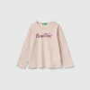 T-shirt with print and sequins
