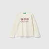 T-shirt with print and sequins