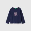 T-shirt with print and sequins