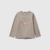 T-shirt with print and sequins