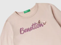 T-shirt with print and sequins