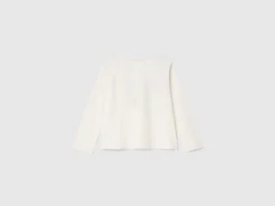 T-shirt with print and tulle applique