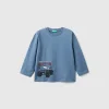 T-shirt with print in warm organic cotton