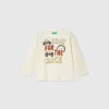 T-shirt with print in warm organic cotton