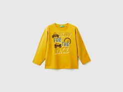 T-shirt with print in warm organic cotton