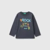 T-shirt with print in warm organic cotton