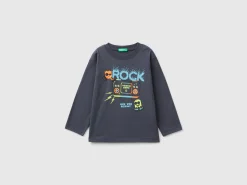 T-shirt with print in warm organic cotton
