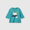 T-shirt with print in warm organic cotton