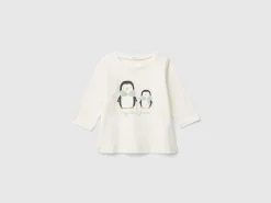 T-shirt with print in warm organic cotton