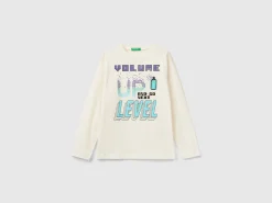 T-shirt with print in warm organic cotton