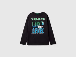 T-shirt with print in warm organic cotton