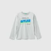 T-shirt with print in warm organic cotton