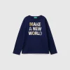 T-shirt with print in warm organic cotton