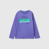 T-shirt with print in warm organic cotton