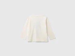 T-shirt with print in warm organic cotton