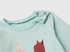 T-shirt with print in warm organic cotton