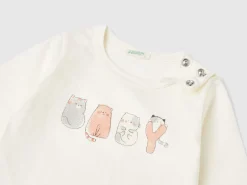 T-shirt with print in warm organic cotton