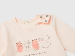 T-shirt with print in warm organic cotton